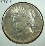 1921 Peace Silver Dollar XF Details Key Date