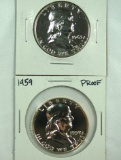 1959 and 1963 Proof Franklin Half Dollars