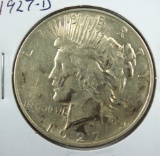 1927-D Peace Silver Dollar AU