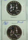 1960 and 1961 Proof Franklin Half Dollars