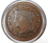 1852 Large Cent XF