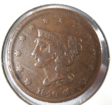 1840 Large Cent F+