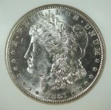 1881-S Morgan Silver Dollar Certified MS 63 by NGC