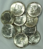 10-1964 Kennedy silver Half Dollars AU-BU