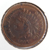1866 Indian Cent VF+