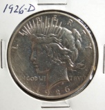 1926-D Peace Silver Dollar Choice AU Details