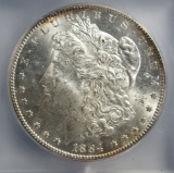 1884-CC Morgan Silver Dollar Certified MS 62 by ICG