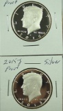 2015-S and 2016-S Proof Silver Kennedy Half Dollars