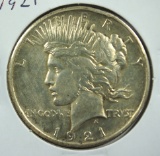 1921 Peace Silver Dollar XF Details Rim Dent