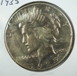 1935 Peace Silver Dollar XF Details