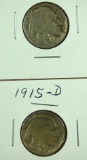 1915 and 1915-D Buffalo Nickels VF