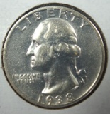 1938-S Washington Silver Quarter XF Details