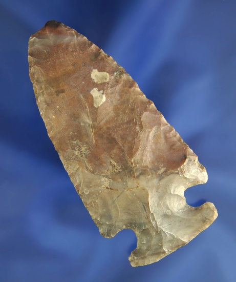 3 5/16" Archaic Cornernotch made from rare Glacial Drift Flint found in northern Ohio.