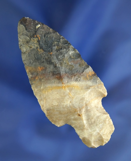 3 1/16" Adena made from two-tone Upper Mercer flint found in Ohio.  Bennett COA