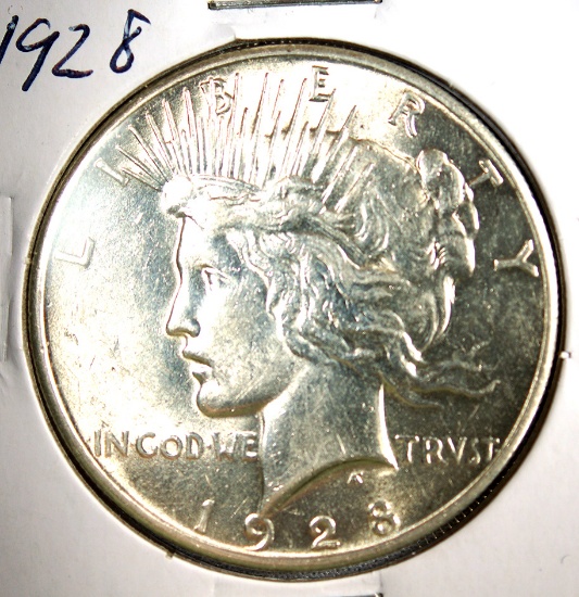1928 Peace Silver Dollar AU Details