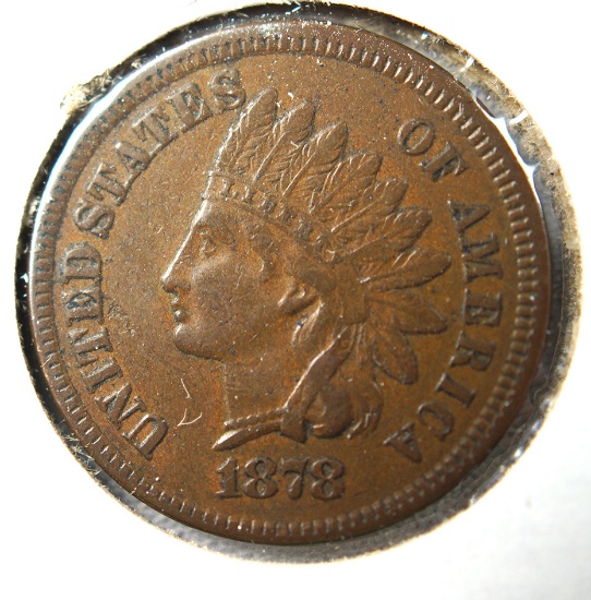 1878 Indian Cents VF+