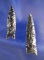 Pair of Obsidian Humboldt points made from Obsidian, largest is 2 9/16