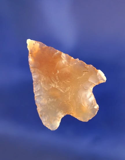 1 7/16" highly translucent honey colored agate found in Klickitat County Washington.