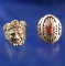 Pair of antique mens rings- size 10 and 12.