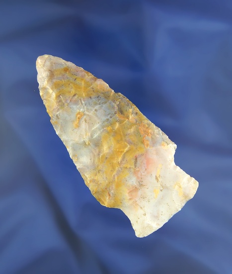 2 3/8" Very colorful Flint Ridge Flint Hopewell found in Richland Co., Ohio. Ex. Morlock.