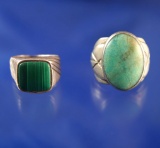 Pair of antique rings size 8 , and 10 1/4.