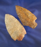 Pair of Adena points. One found in Sandusky the other found in Ottawa Co. Ohio.