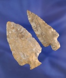 Pair of Onondaga Chert points found near Pennisula, Summit Co., Ohio.