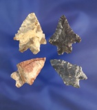 Group of 4 Bifurcated base points found in Northern Ohio.