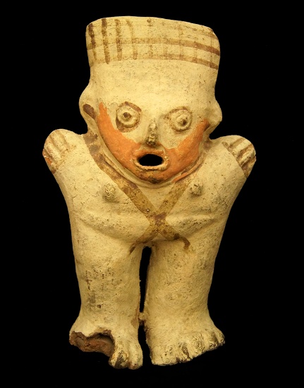 11" Tall Chancay Culture Human Effigy   Peru, circa 100-1400 AD.  Schmitt COA.