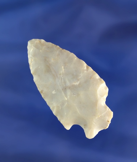 2 1/8" Flint Ridge Flint Stemmed Dart Point found in Ohio.