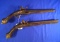 Pair of early ornate .64 caliber Flint Lock Pistols with 12