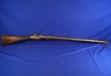 Double Barrel Percussion Shotgun.  Rare 6 gauge with a 34 inch barrel. Stock is cracked.
