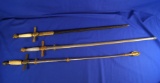 Set of 3 Swords unknown age or history.