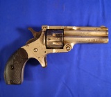 Osgood Duplex Over-Under Revolver with a .22 caliber over .32 barrels. Needs Work.