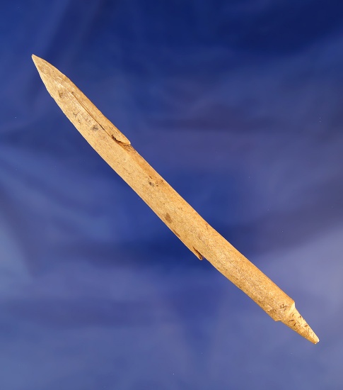5 5/8" bone socketed harpoon tip in very nice condition found in Alaska. Ex. Favell museum.