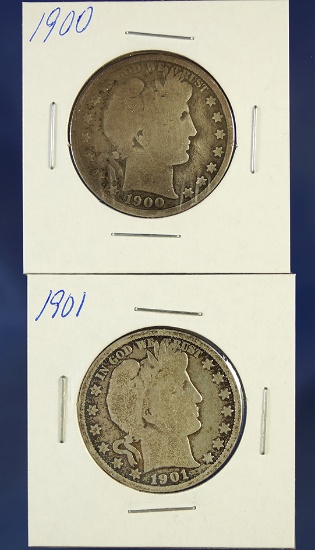 1900 and 1901 Barber Half Dollars G Details