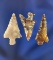Set of three Columbia River Gempoints made from attractive material, largest is 1 1/8