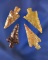 Set of four arrowheads in nice condition, largest is 1 1/4