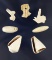 Set of seven assorted Shell Artifacts found in Arizona. Includes drilled shell beads.