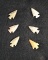 Set of six Rose Springs Corner Notched points found in the southwestern United States.