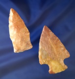 Pair of arrowheads found in Missouri in very nice condition, largest is 2 3/4