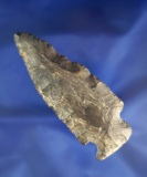 3 5/8 beveled knife made from Coshocton Flint found in Ohio.