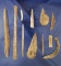 Group of 10 assorted bone tools found by Dewey Schmid near the Columbia River.