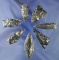 Group of Seven obsidian artifacts found near Fort Rock Oregon which are nicely patinated