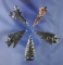 Set of five assorted obsidian artifacts, largest is 1 7/8