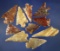 Set of 10 assorted arrowheads, largest is 1 and 7/8