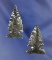 Nice pair of obsidian arrowheads found near Fort Rock, Oregon. Largest is 1 9/16