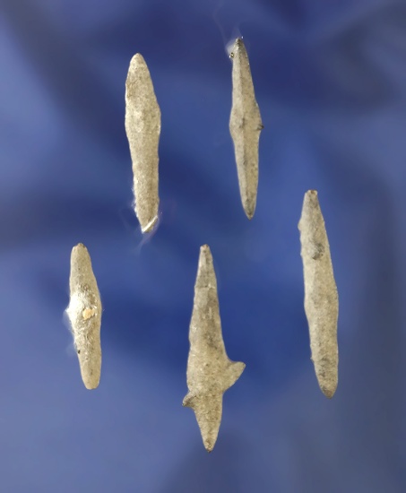 Unique! Set of five stone "nose pins" which are facial ornaments that were found in Ft .Rock, OR
