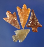 Set of four Gempoints made from attractive material, largest is 1 1/16