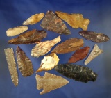 Group of 15 assorted artifacts in various conditions, largest is 2 3/8